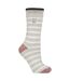 Ladies Amara Two Tone Stripe Patterned Thermal Socks-1
