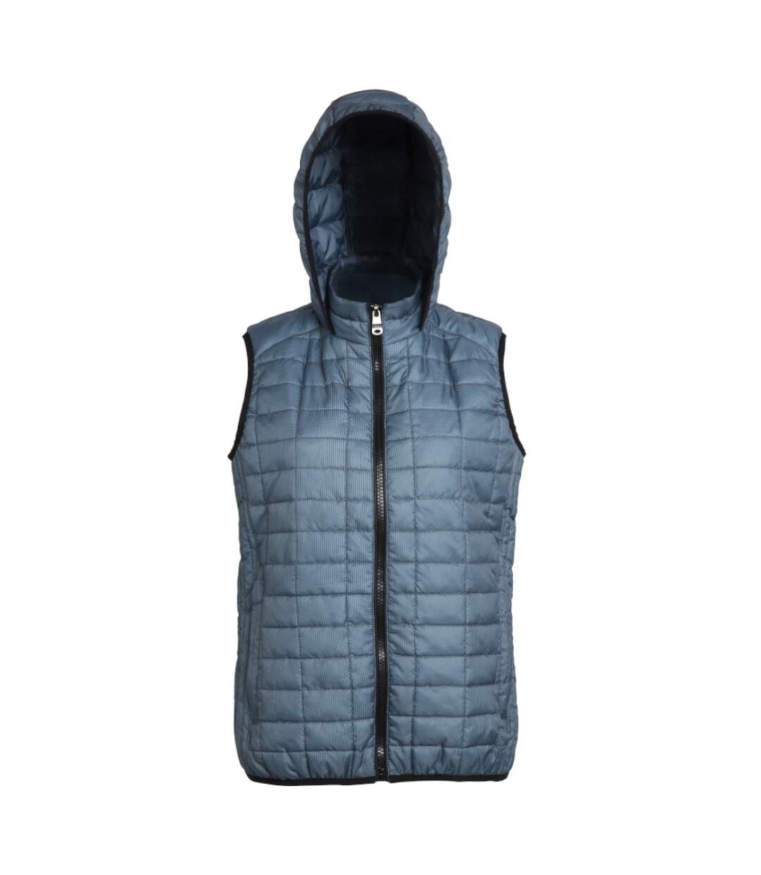 2786 Womens/Ladies Honeycomb Zip Up Hooded Gilet/Bodywarmer (Steel) - UTRW5262