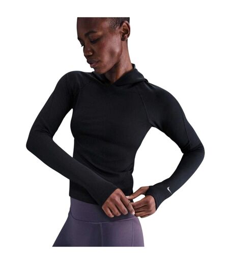 Womens/ladies Universa Dri-fit Base Layer Top Black Anthracite Smoke Grey Nike