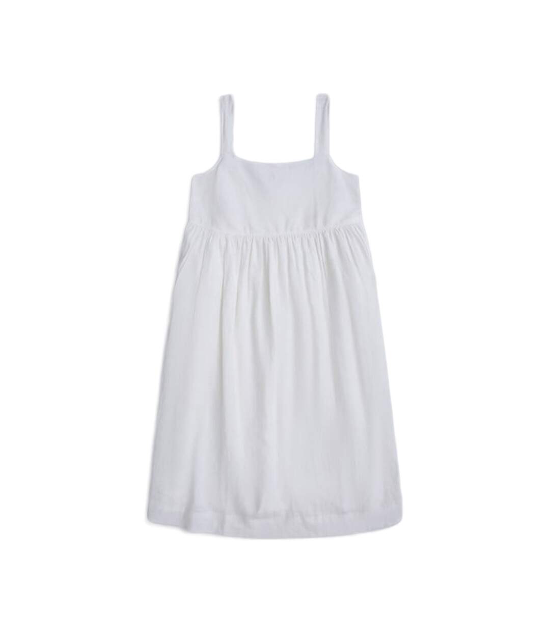 Womens/ladies linen midi dress white Animal-1