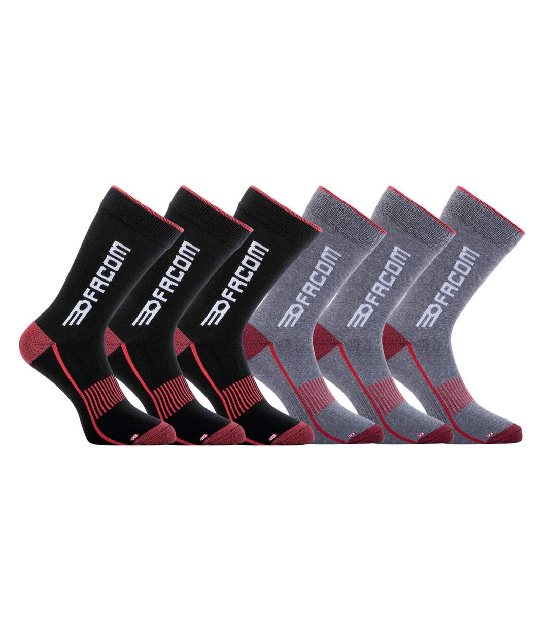 Lot de 6 paires de chaussettes hautes de travail Breath Facom-1