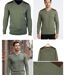 Pull Col V Homme Winchester Panel2 Vert Marine avec Renforts Suédine-3