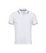 Polo Palermo Adulte Blanc Bleu Marine Français SOLS-1