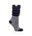 Ladies Fluffy Slouch Top Non Slip Thermal Bed Socks-1