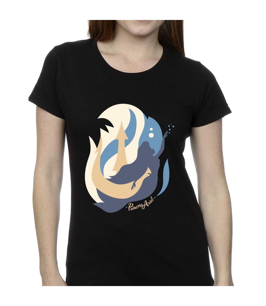Disney T-shirt en coton Femme/Ladies The Little Mermaid Colour Silhouettes (Noir) - UTBI26316-3