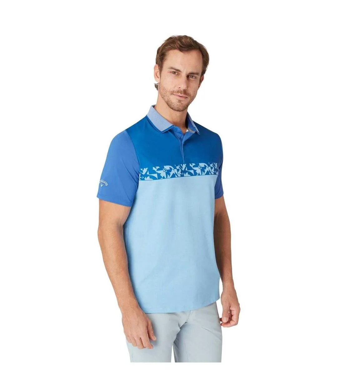 Mens Emea Regular Short-sleeved Polo Shirt Galaxy Blue Callaway-4