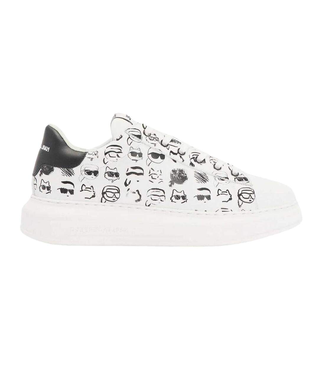 Baskets Motif/style Visages Homme Blanc Noir Karl Lagerfeld-4