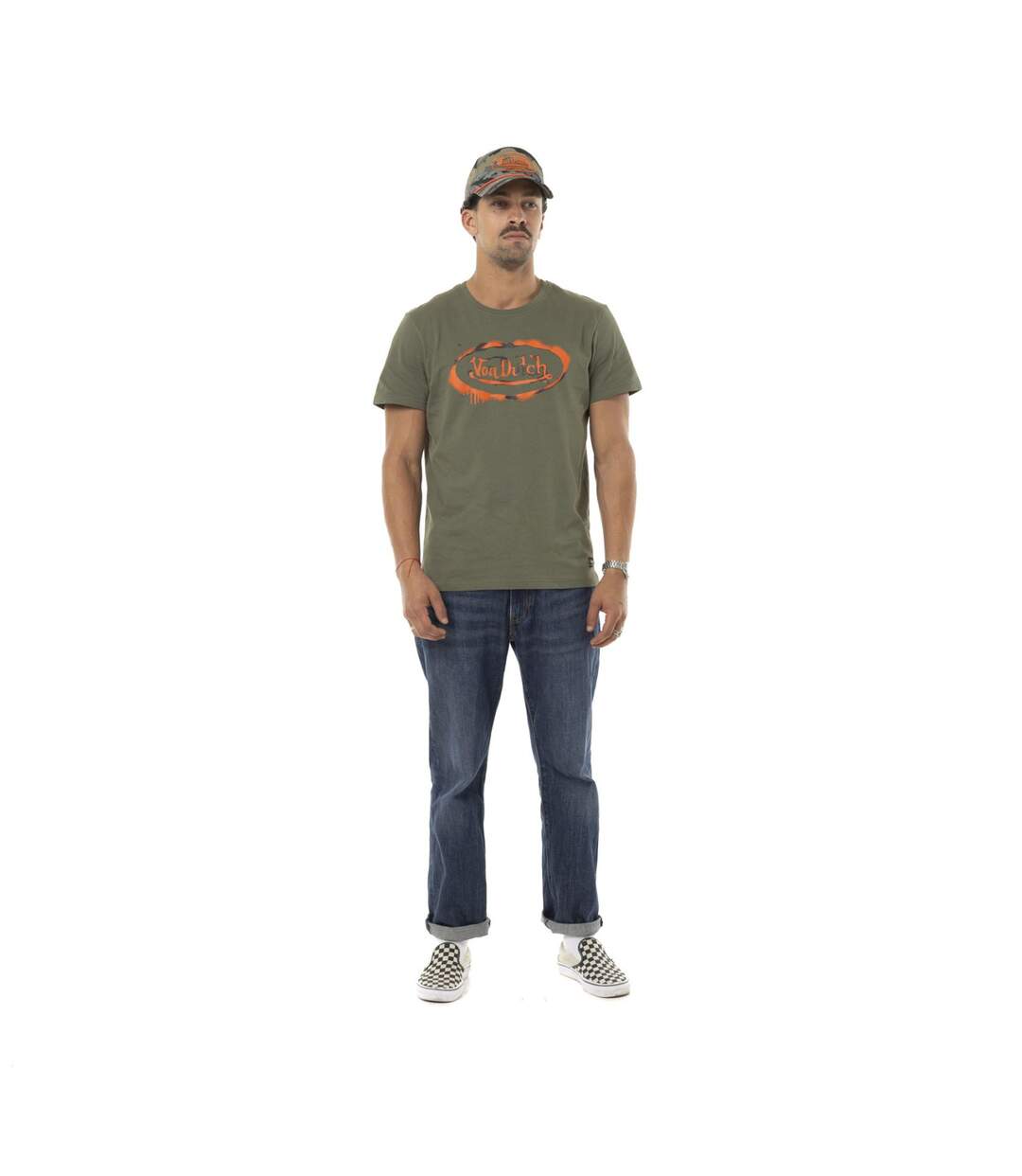 T-shirt homme regular en jersey 160gr print devant Graph Vondutch-4