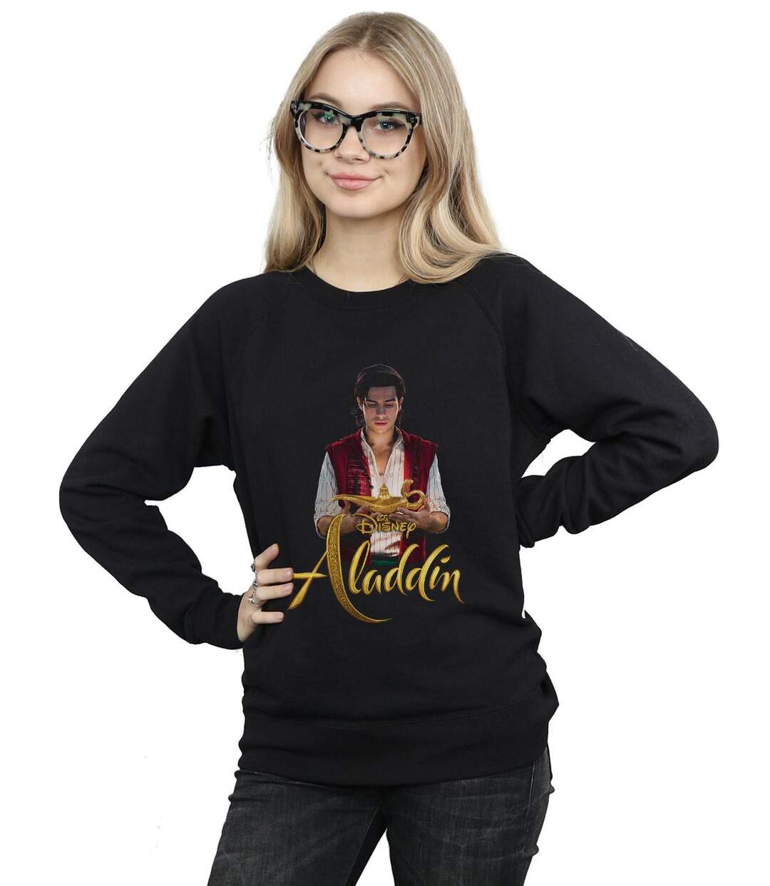 Disney - Sweat ALADDIN MOVIE ALADDIN PHOTO - Femme (Noir) - UTBI5485-2