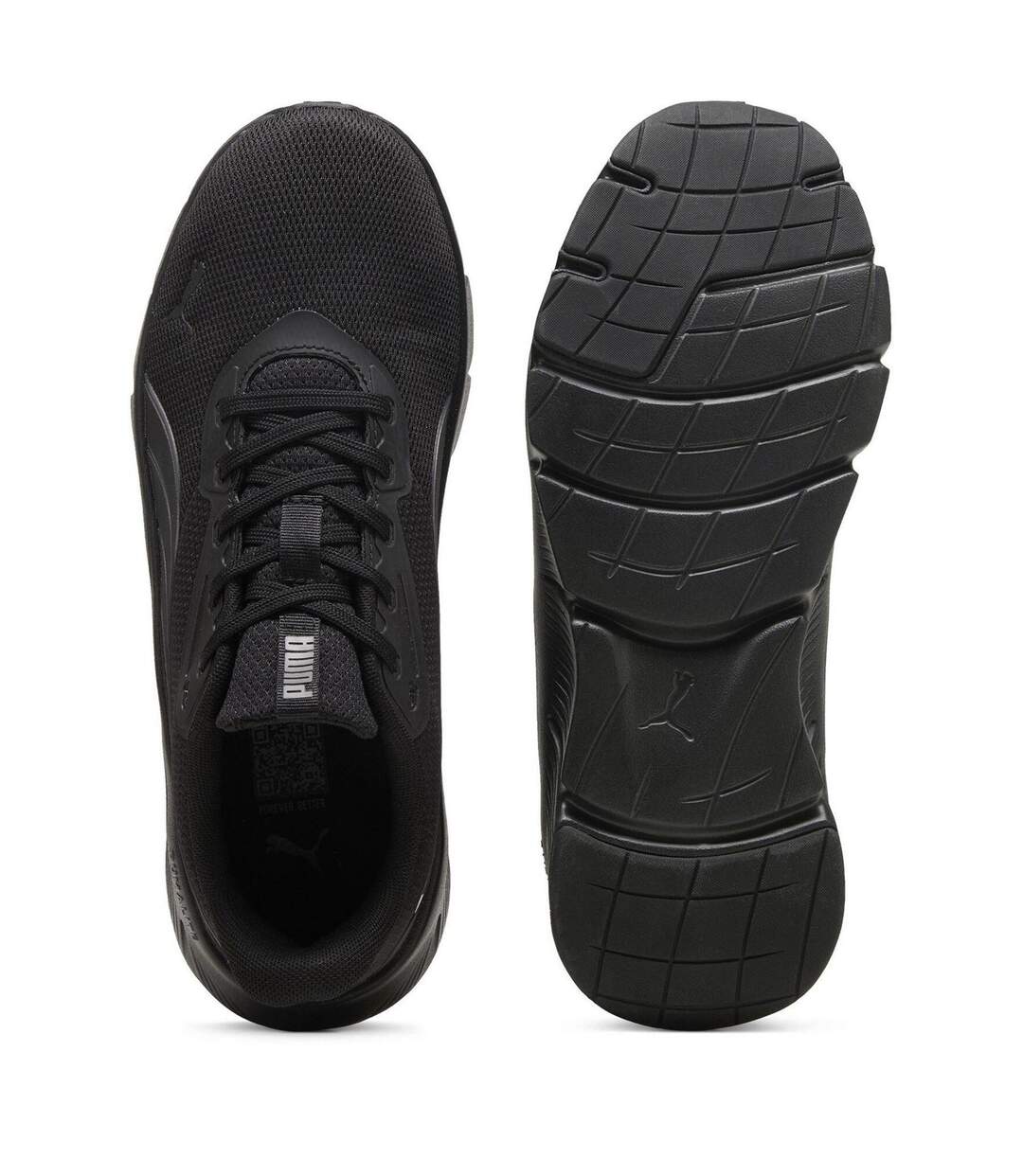 Womens/ladies Cushioned Trainers Triple Black Puma-4