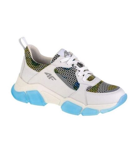 Baskets Femme Blanc Bleu 4F