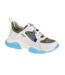 Baskets Femme Blanc Bleu 4F-1