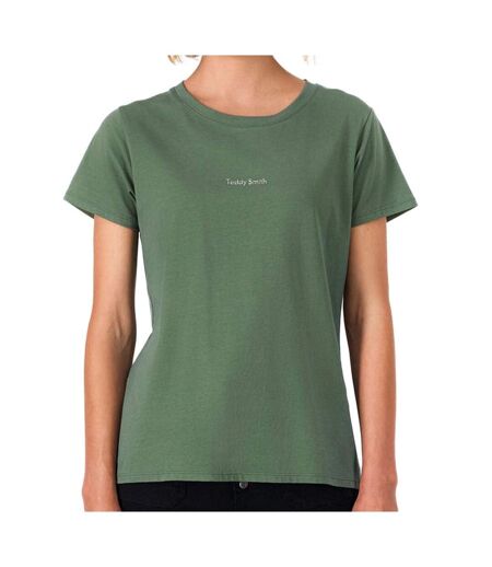 T-shirt Vert Femme Teddy Smith Ribelle - S