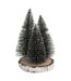 Lot de 3 Sapins de Noël Déco Rondin 20cm Vert-1