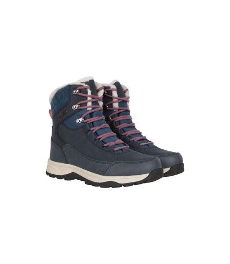 Womens/ladies tundra leather snow boots navy Mountain Warehouse