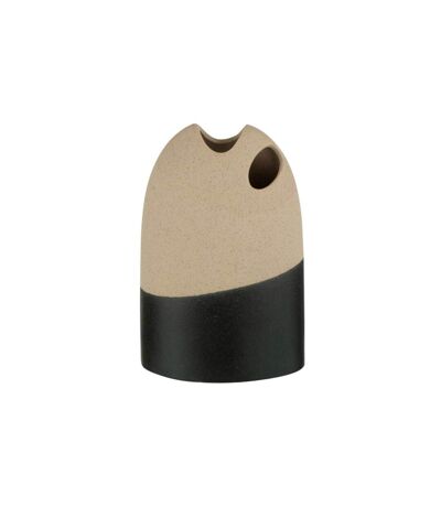 Vase Haut en Céramique Black Lombok 25cm Noir