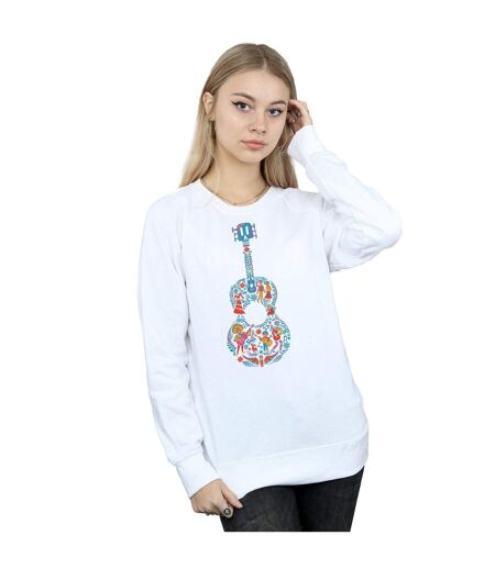 Disney Sweat-shirt à motif de guitare Coco Femmes/Dames (Blanc) - UTBI3540
