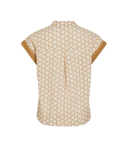 T-Shirt beige/jaune femme vila visumira