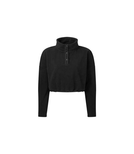 Womens/ladies Cropped Fleece Top Black TriDri