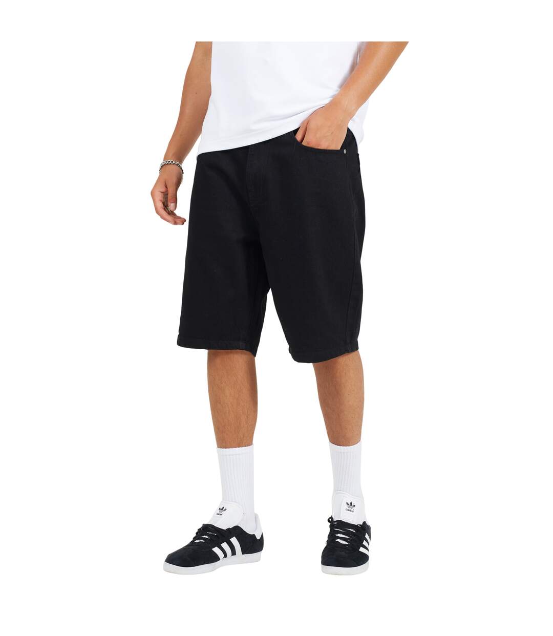 Short Homme Noir Brave Soul-1