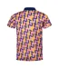 Polo Motif/style Rétro Homme Bleu Marine Jaune Rose Scottish FA-2