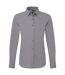 Womens/ladies supreme oxford long-sleeved shirt steel grey Premier-1