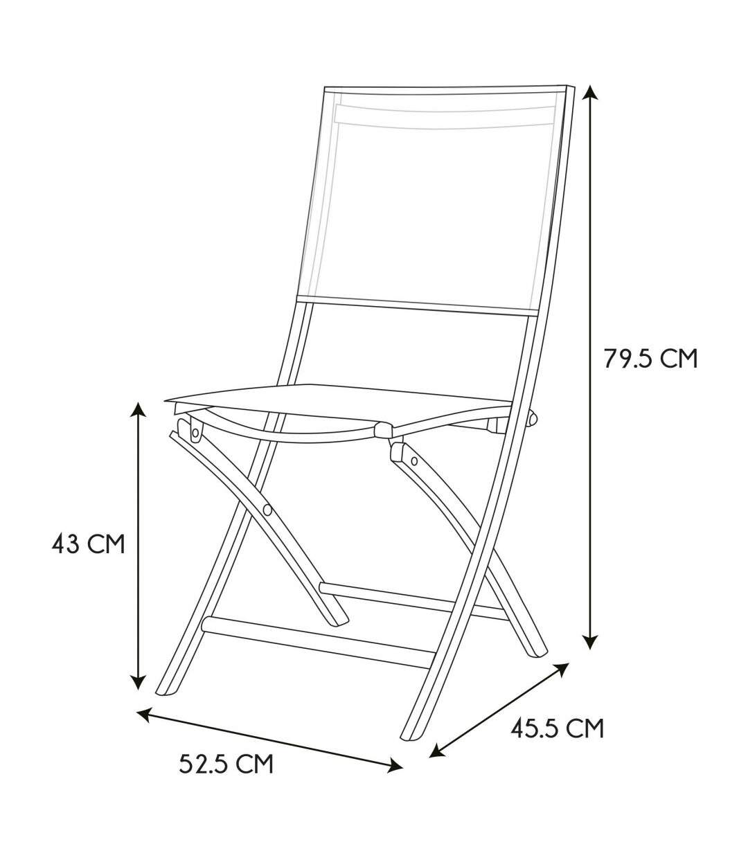 Chaise de jardin pliable en acier Elba