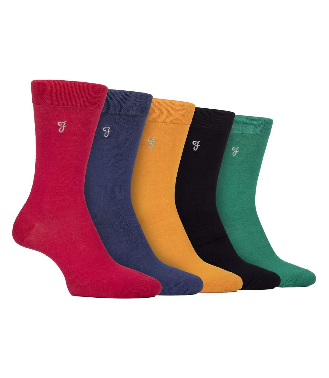 5 Pack Mens Bamboo Patterned Socks - Soft Breathable Stylish Everyday Comfort-1