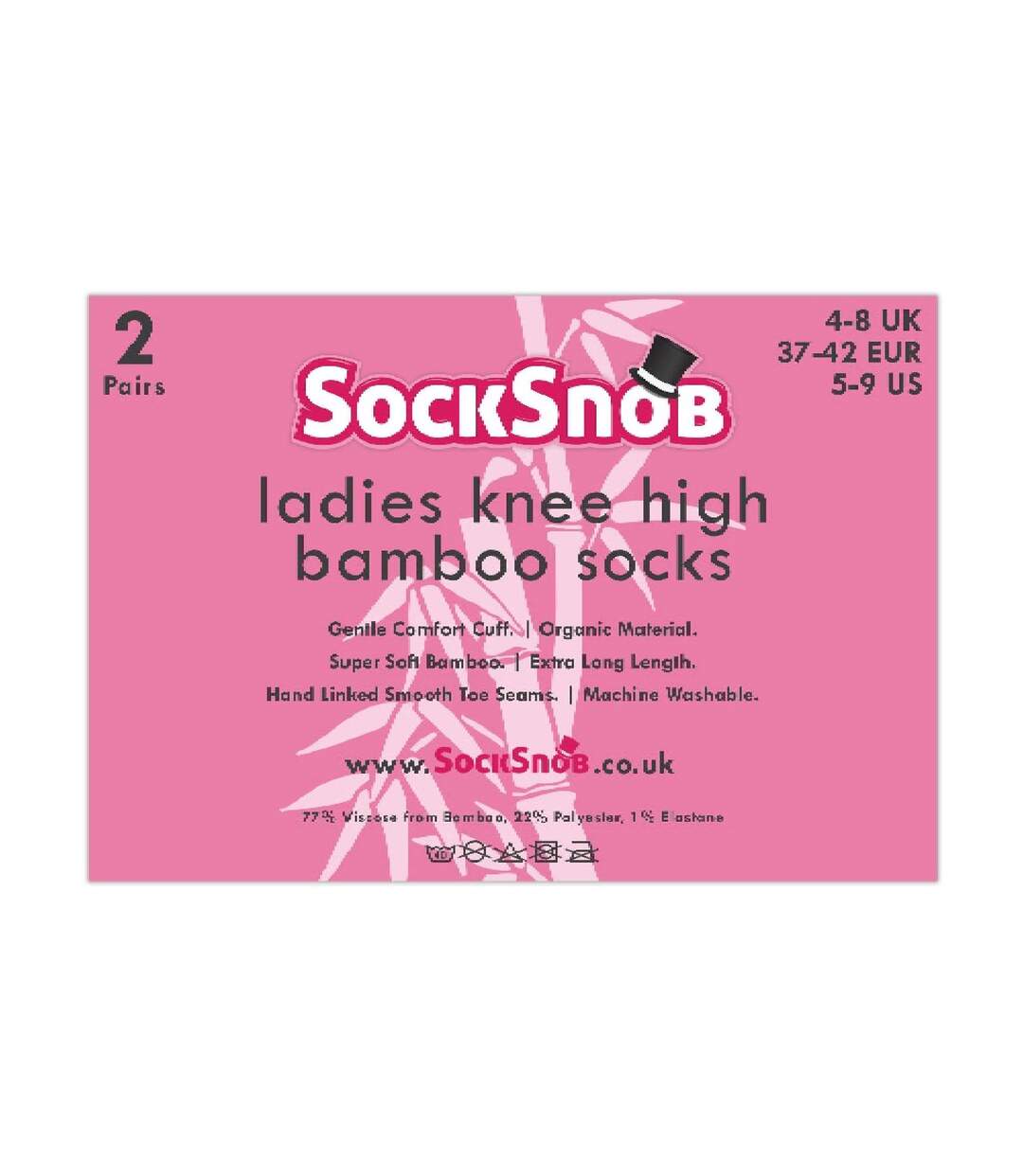 2 Pack Ladies Rainbow Patterned Knee High Bamboo Socks-2