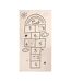 Tapis Déco Enfant Marelle 80x150cm Naturel-1