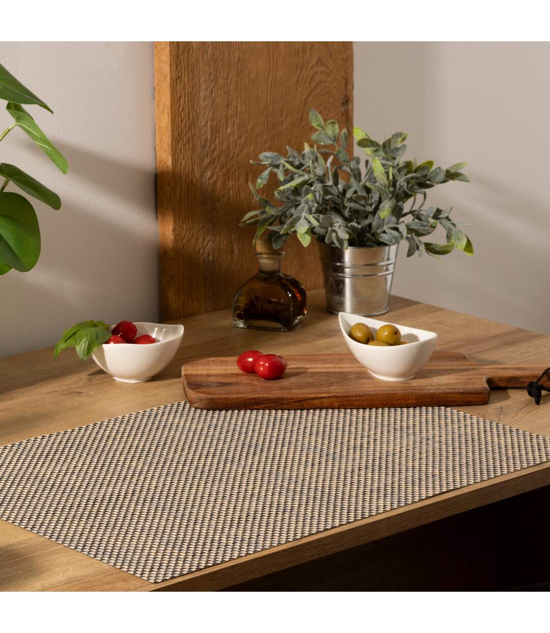 Set de Table Maoli 35x50cm Noir & Naturel-3