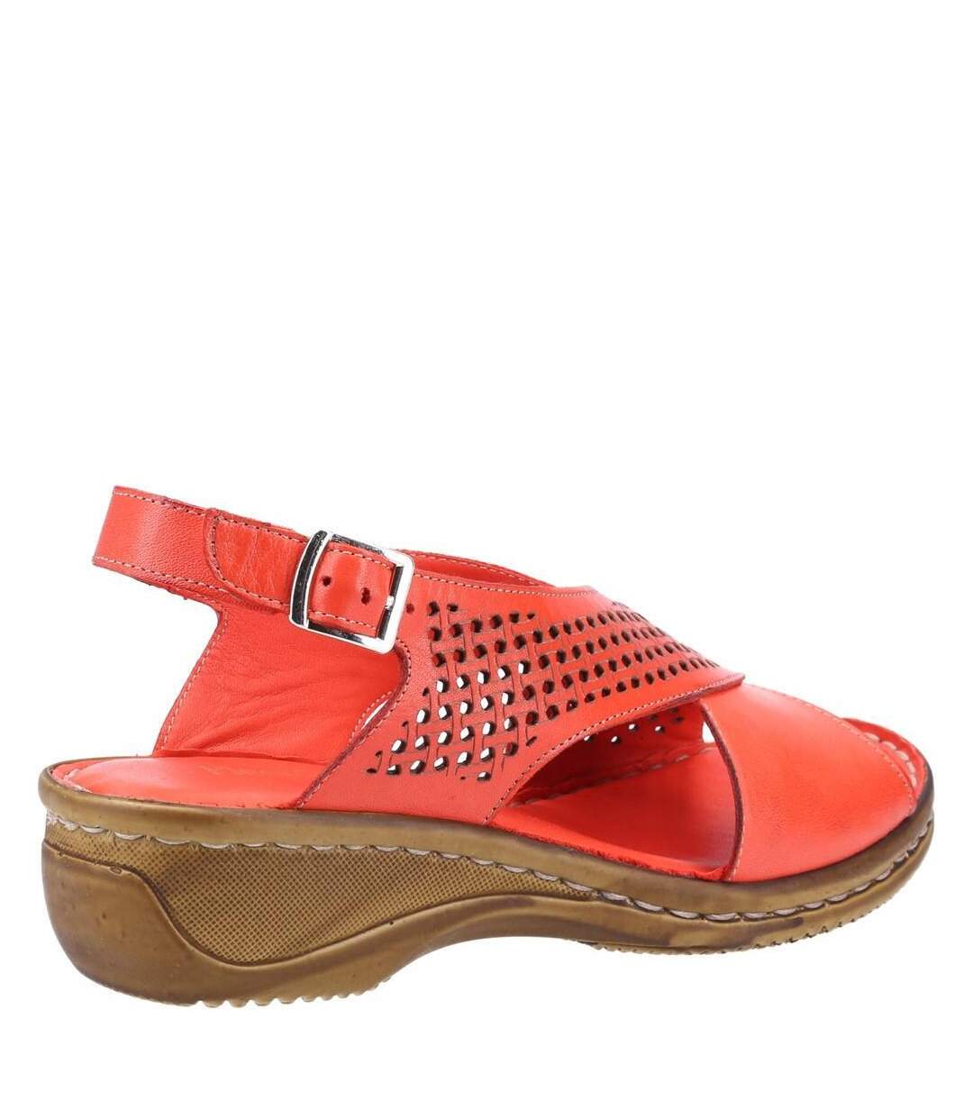 Sandales judith open toe femme rouge Fleet & Foster