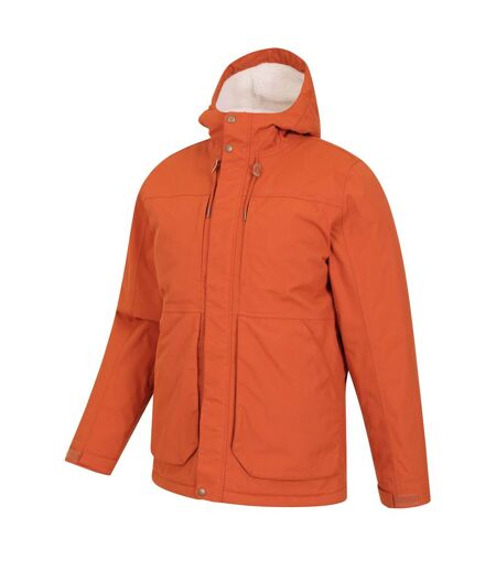 Mens coastline borg waterproof jacket rust Mountain Warehouse