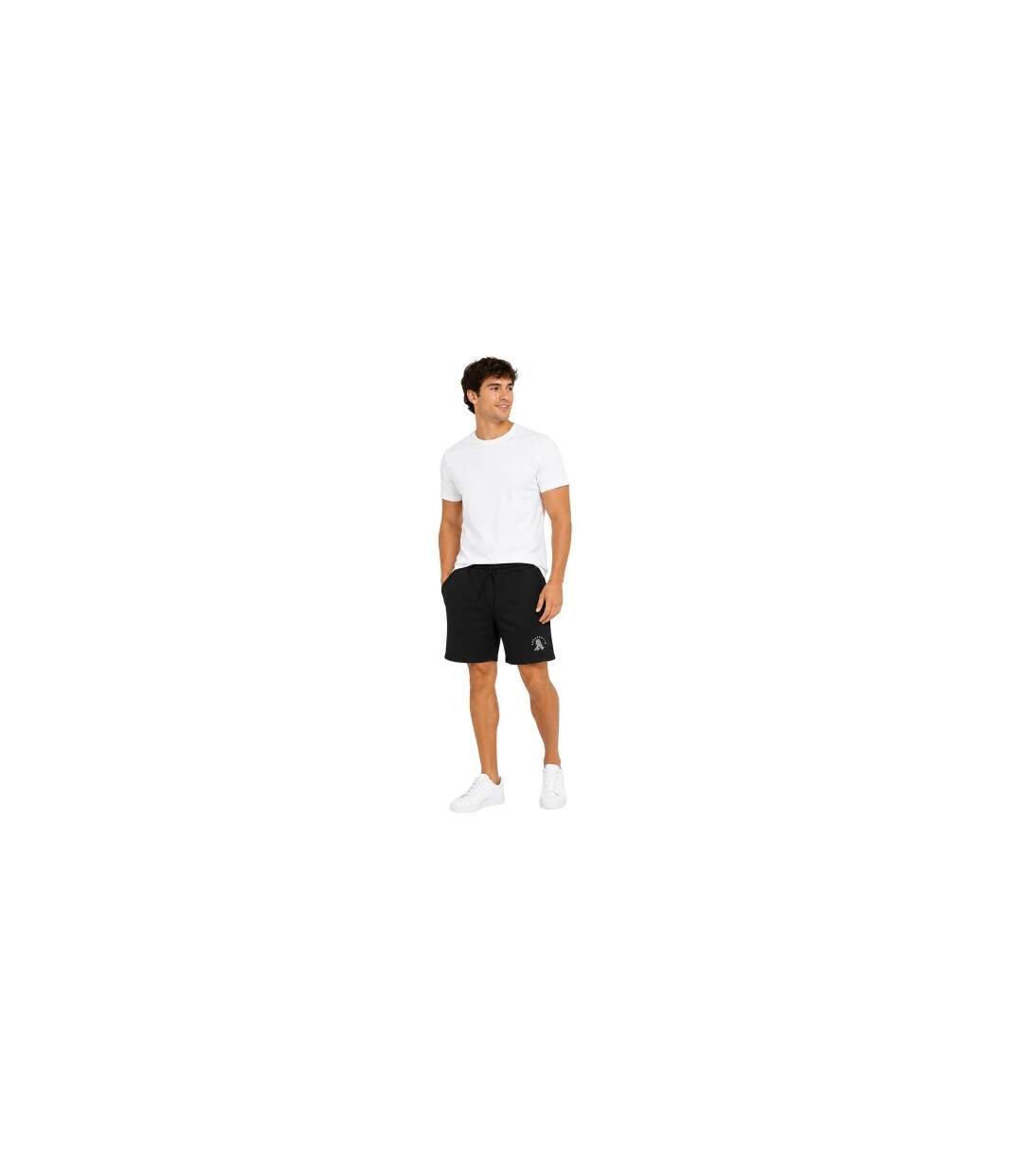 Short De Jogging Motif/style Logo Classique Homme Noir Aquascutum-1