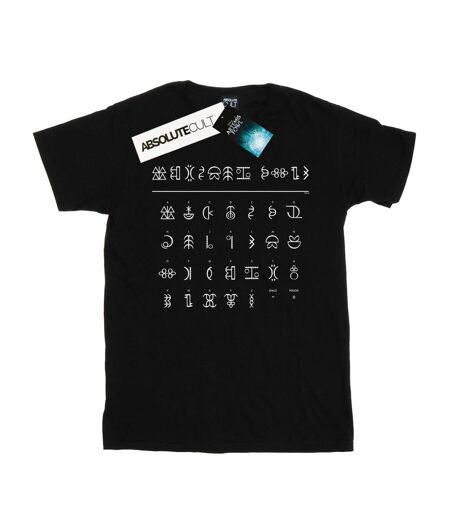 Disney - T-shirt ARTEMIS FOWL GNOMMISH ALPHABET - Femme (Noir) - UTBI10634