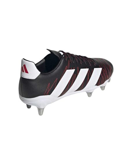 Mens Kakari Soft Ground Rugby Boots Black White Carbon Adidas