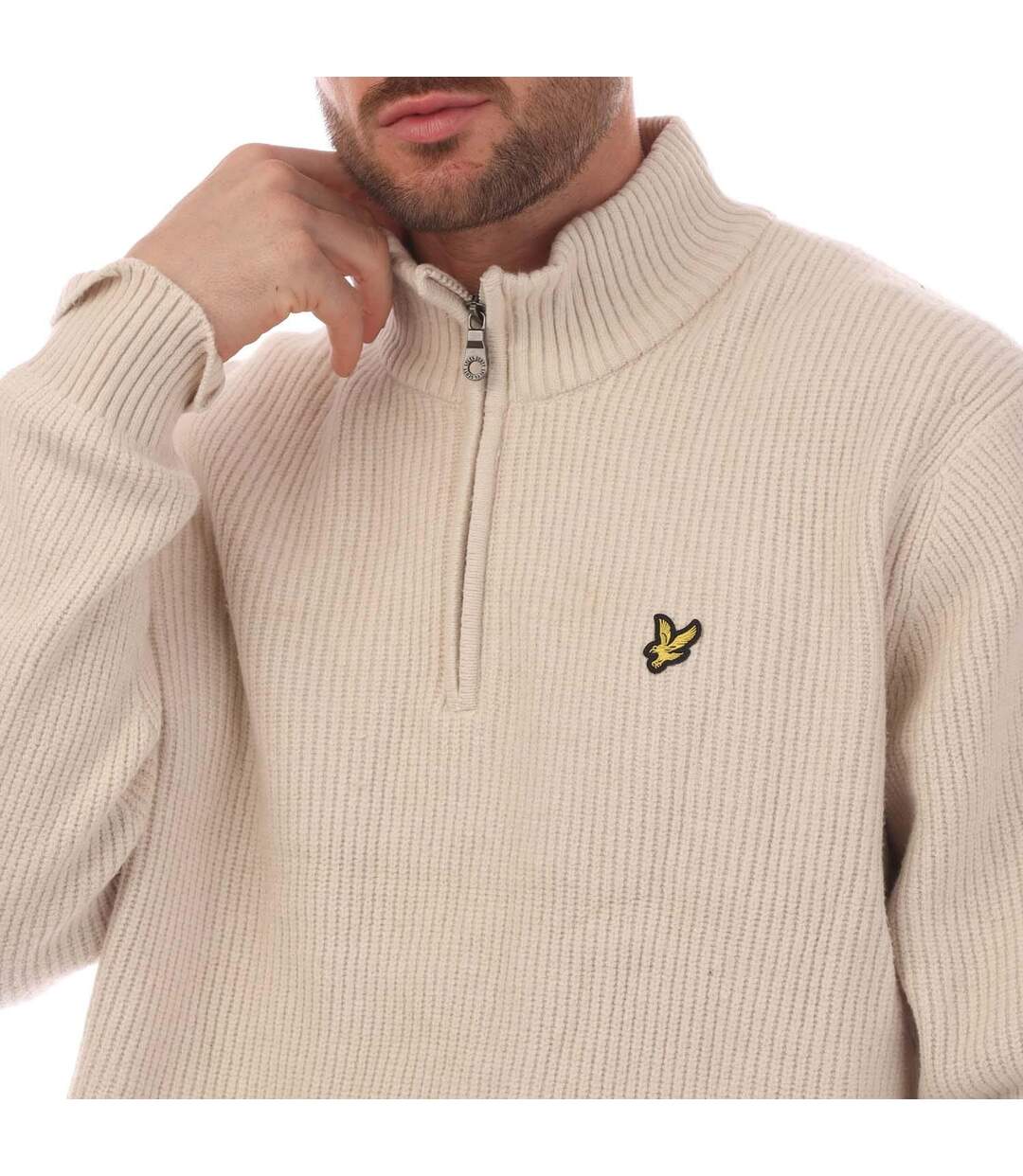 Sweat Style Cousu Shaker Homme Beige Lyle & Scott-3