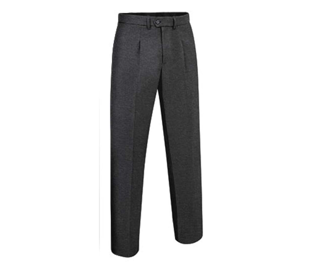Pantalon à pinces élégant - Homme - DAMON - gris anthracite chiné-1