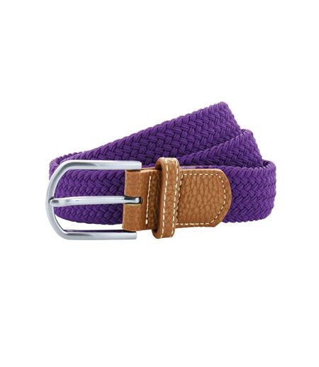 Ceinture extensible tressée - AQ900 - violet