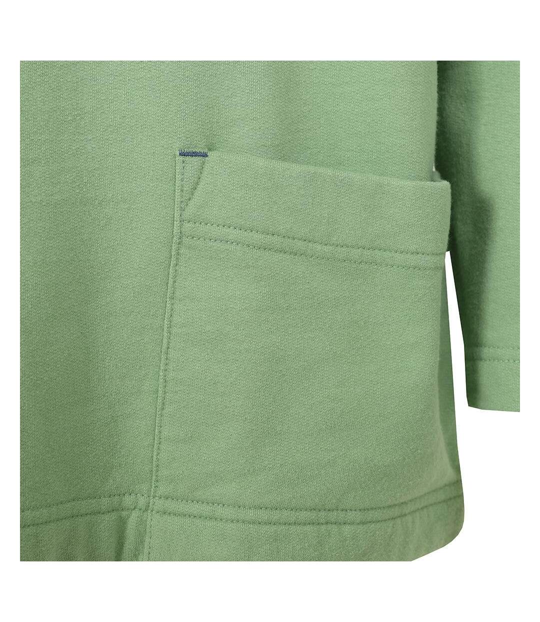 Womens/ladies Logo Roll Neck Sweatshirt Grass Green Lazy Jacks-2