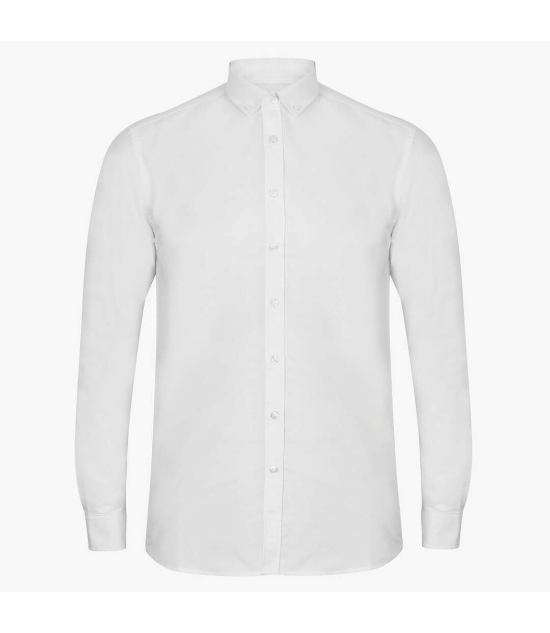 Mens modern long sleeved oxford shirt white Henbury