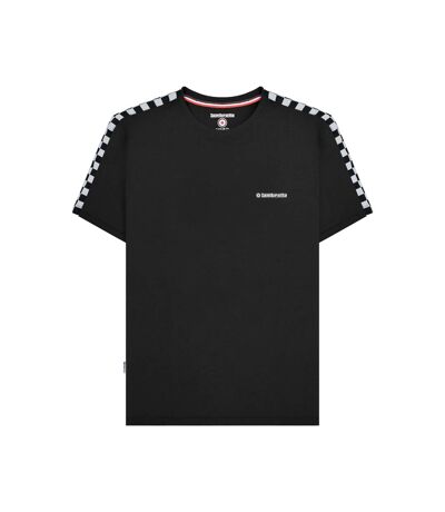 Mens Two Tone Taped T-shirt Black Lambretta