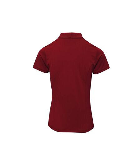 Womens/ladies Coolchecker Plus Piqu Polo With Coolplus Burgundy Premier