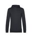 Sweat À Capuche Motif/style Uni Homme Anthracite B&C-1