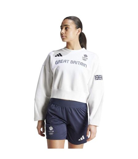 Sweat Motif/style Team Gb Femme Blanc Adidas