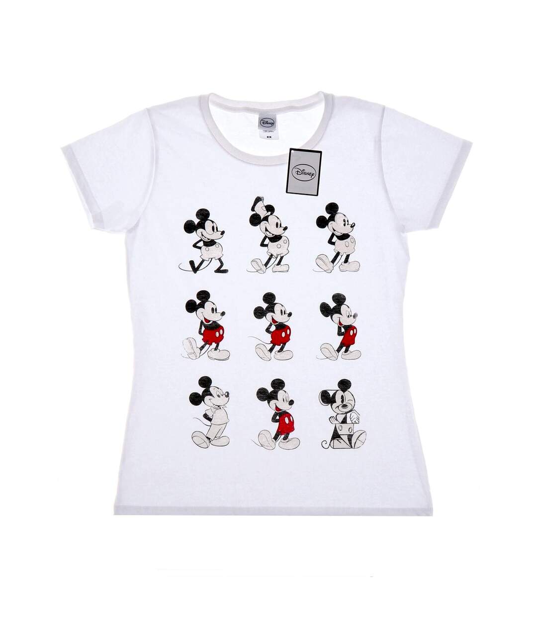 Disney T-shirt en coton Mickey Mouse Evolution Femme/Femme (Blanc) - UTBI31081-1