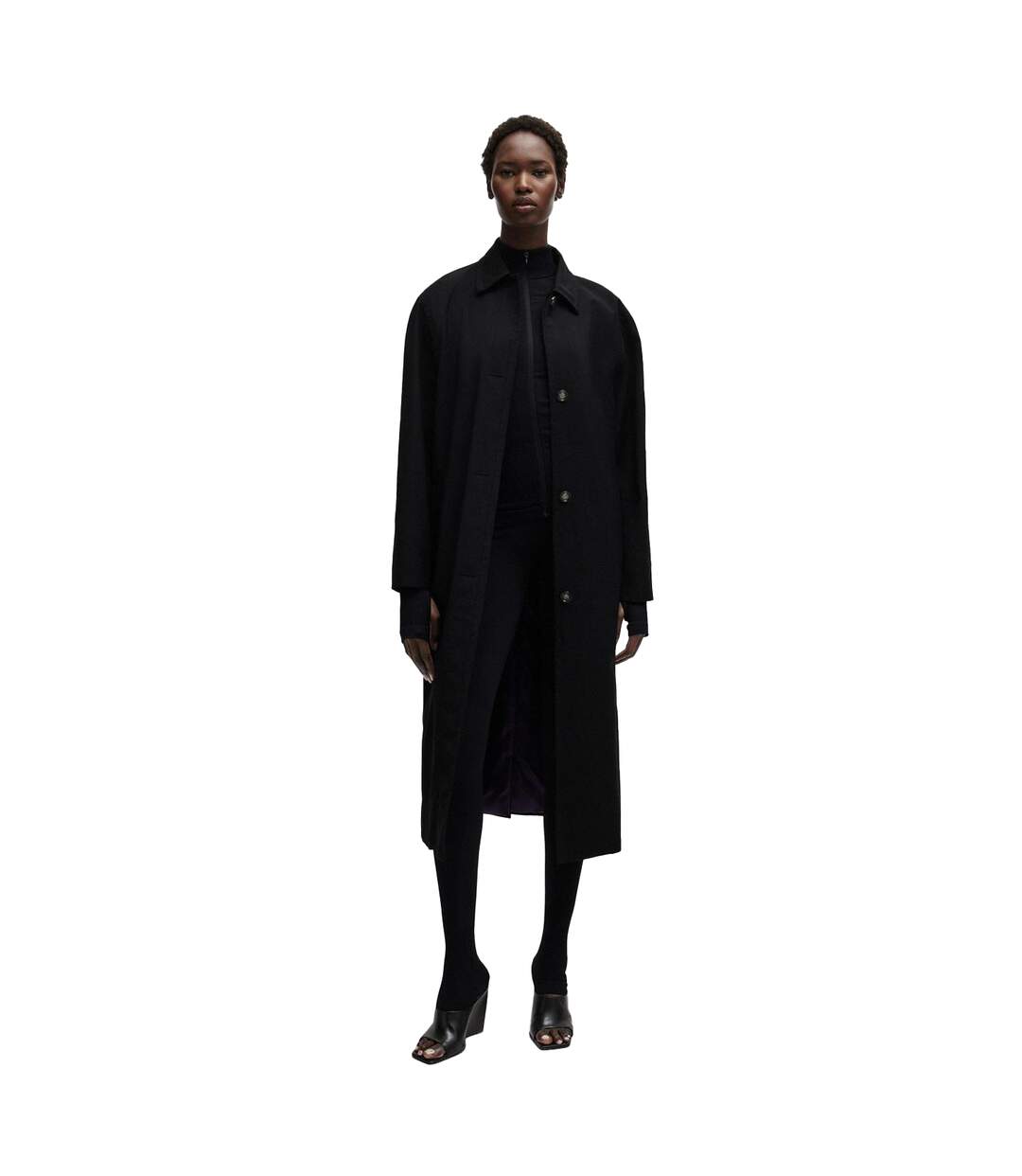 Pardessus Copilot Femme Noir Boss-4