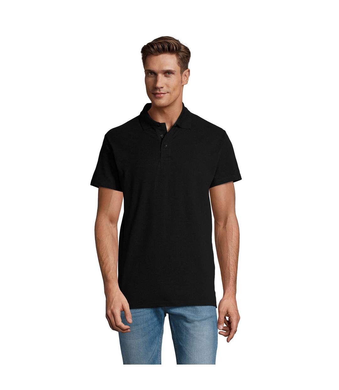 Polo Spring Homme Noir SOLS-1