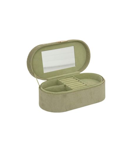 Boîte à Bijoux en Velours Enya 25cm Vert Kaki