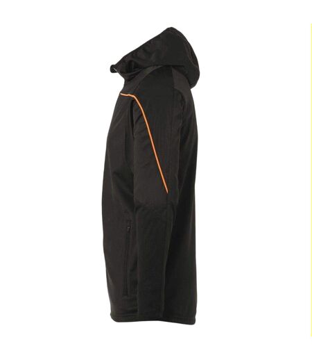 Mens Stream 22 Performance Training Jacket Black Orange UHL Sport
